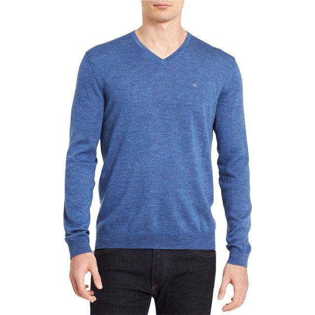 Calvin Klein suéter de punto para hombre, azul, pequeño Calvin Klein Pull-over