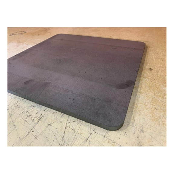 1/4 x 16" x 16" Rounded Corners Plate, A36 Steel, 0.25" Thick, Use for Pizza Steel