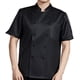 thumbnail image 4 of Chaqueta de chef de manga corta, ropa de chef con botones para hombre, chaqueta de chef, uniforme de trabajo Negro XL, 4 of 9