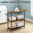 thumbnail image 2 of Ironing Board with 2 Tier Storage Basket, Movable Ironing Board Full Size for Iron Rest & Clothes, Tabletop Ironing Boards, Ironing Stand Iron Boards Ironing Table Rustic, 2 of 7