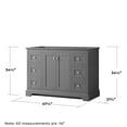 thumbnail image 6 of Wyndham Collection Wood Single Bathroom Vanity without Mirror in Dark Gray, 6 of 7