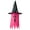 Hot Pink, variant on Hanging Lighted Glowing Ghost Witch Hat - 1PC 29.5*14.6" LED Decorations for Indoor/Outdoor Halloween Party Supplies