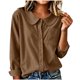 thumbnail image 2 of Neewe Cotton Blend Button Down Shirt for Women Collared Blouse Casual Long Sleeve Tops Daily Outfits, 2 of 6