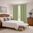 thumbnail image 2 of MKHILL Aether 120 Inch Extra Long Sage Green Blackout Curtains for Sliding Glass Doors Large Patio, 2 Panels Thermal Insulated Room Darkening Drapes, Each 50"W x 120"L(10 Feet), Sage Green, 2 of 11
