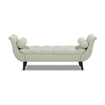 Jennifer Taylor Home Alma Tufted Flared Arm Entryway Bench, Taupe Polyester