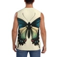 thumbnail image 4 of Haiem Men's Blue Black Butterfly Art Print Tank Tops Summer Sleeveless Cut Off Workout T-Shirts Fitness Vest Athletic Undershirts-XX-Large, 4 of 8