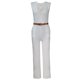 thumbnail image 3 of Ropa informal de verano de talle alto y color liso para mujer, pantalones ajustados sexis sin mangas con escote en V estilo europeo y americano, 3 of 6