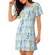 thumbnail image 2 of Balery Cartoon Cat Camisón de manga corta con cuello redondo para mujer, cómodo y elegante., 2 of 6