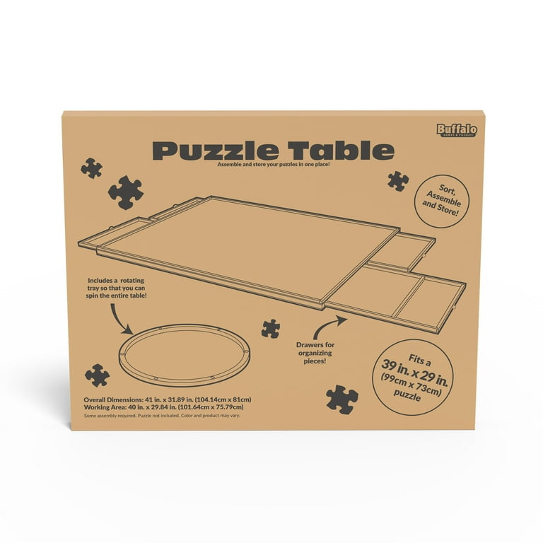 Buffalo Games - Wood Puzzle Table - Jumbo Size Fits Up to 2000pc