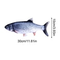 thumbnail image 2 of Flopping Fish Cat toy, interactive Cat toys for indoor Cats, 12 in Plush, Cat toys Catnip, Teeth Chewing, Daily Play, Gray Silver, 1 Pc, 2 of 4