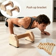 thumbnail image 3 of 2PCS Wooden Parallettes Push up Bars,Non-Slip Base Exercise Home Workout Equipment,Calisthenics Bar - Handstand Blocks and Pushup Handles for Home Gym, Calisthenics & Strength Training, 3 of 8
