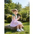 thumbnail image 5 of BemeyourBBs Toddler Baby Girls Summer Dress Golf Outfits Striped Sleeveless Button Turn Down Collar Ruffle Dress, 5 of 9