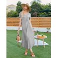 thumbnail image 4 of Ekouaer Long Nightgowns for Women House Dress Plus Size Sleepwear Pleated Full Length Loungwear, 4 of 6