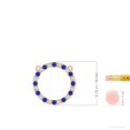 thumbnail image 3 of ANGARA Natural Sapphire and Diamond Open Circle Eternity Pendant in 14K Rose Gold for Women (Size-2mm) | September Birthstone, Anniversary, Jewelry Gift for Women | Natural Blue Sapphire Necklace, 3 of 8