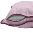 thumbnail image 4 of Better Homes & Gardens 22" x 22" Violet Oversized Cotton Gauze Fringe Decorative Pillow, 4 of 5