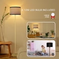thumbnail image 2 of Lámpara de pie BoostArea Gold 148 cm con pantalla de yute, 2 of 8