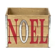 Holiday Time Small Wood Crate-Noel