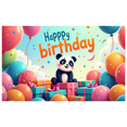 thumbnail image 1 of Happy Birthday Flaming Backdrop Decoration Banner Party Supplies Photography Props Celebration Decor Background Event Display, 1 of 4