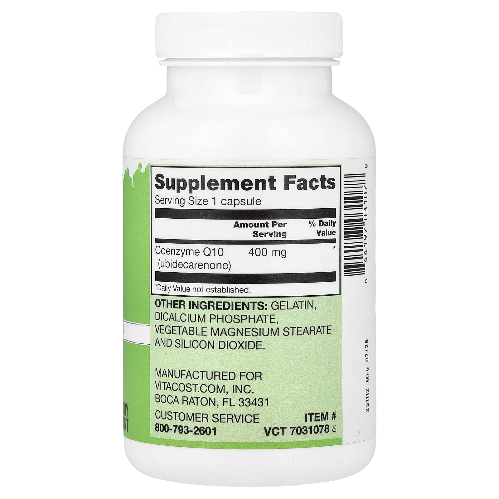 Vitacost CoQ10, 400 mg, 120 Capsules