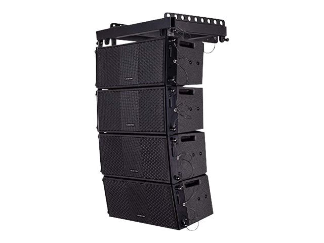 Sound Town ZETHUS Series Line Array Speaker System with Four Compact 2 X 8-inch Passive Line Array Speakers, Black for Installation, Live Sound, Bar, Club