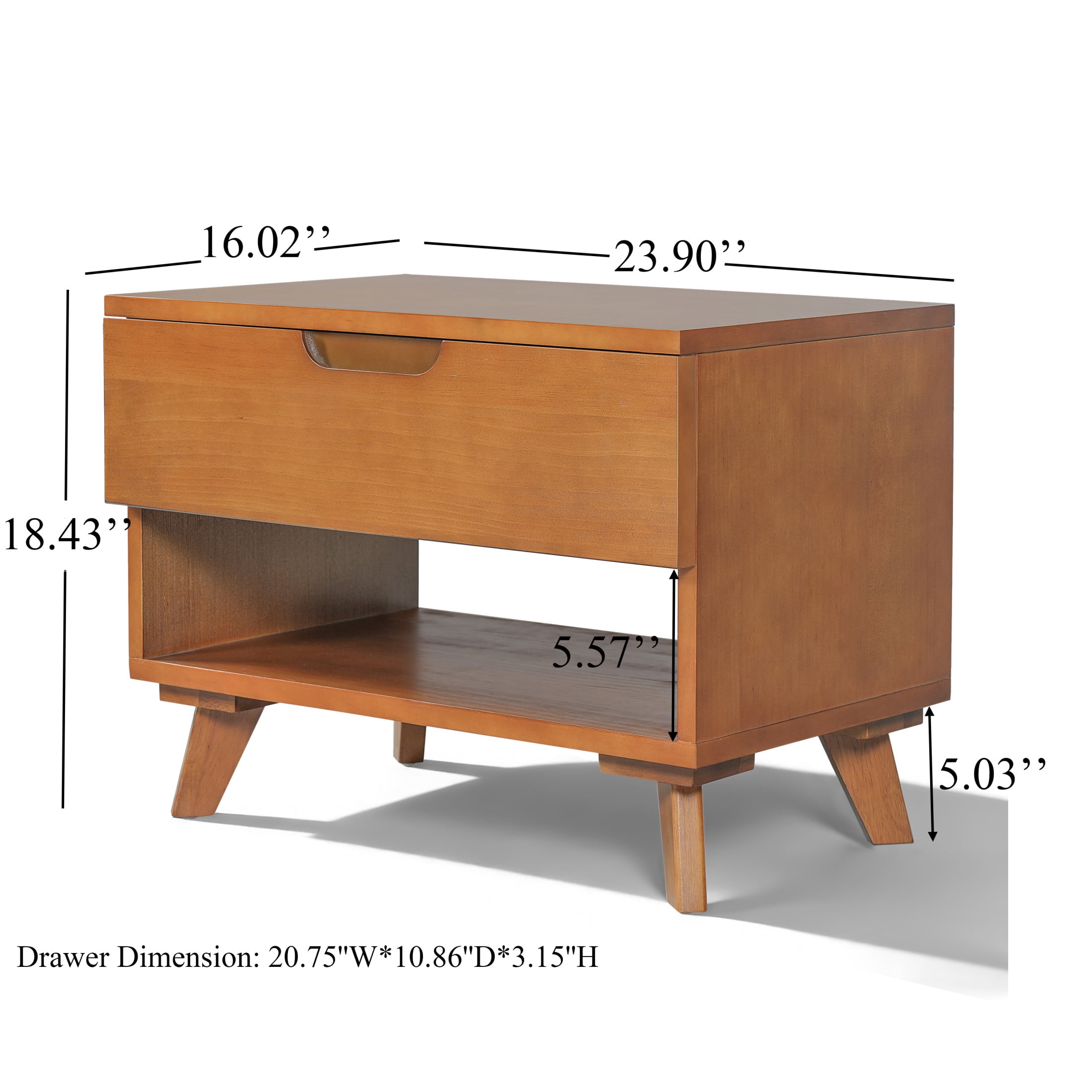 Christopher Knight Home Queen Wood Platform Bed with Curved Headboard and 2 Nightstands, Light Brown