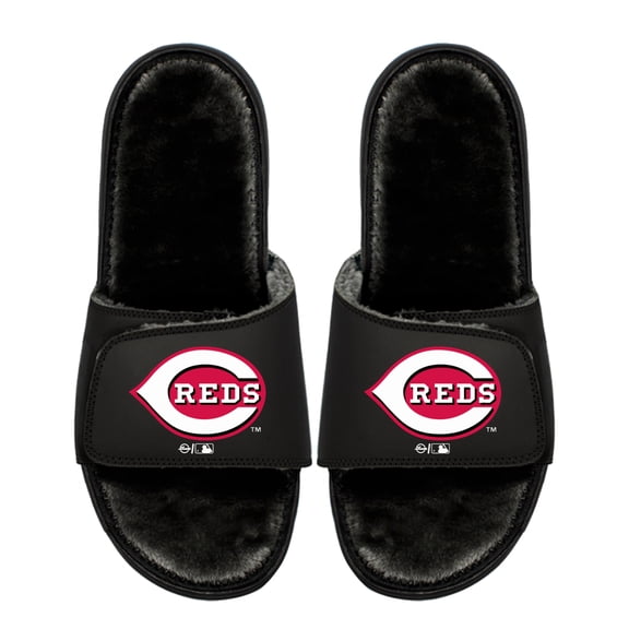 Youth ISlide Cincinnati Reds Logo Fur Slide Sandals