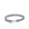 thumbnail image 4 of Eternity Clear CZ Stackable Promise Ring Sterling Silver Band White 925 Jewelry Female Size 7, 4 of 4