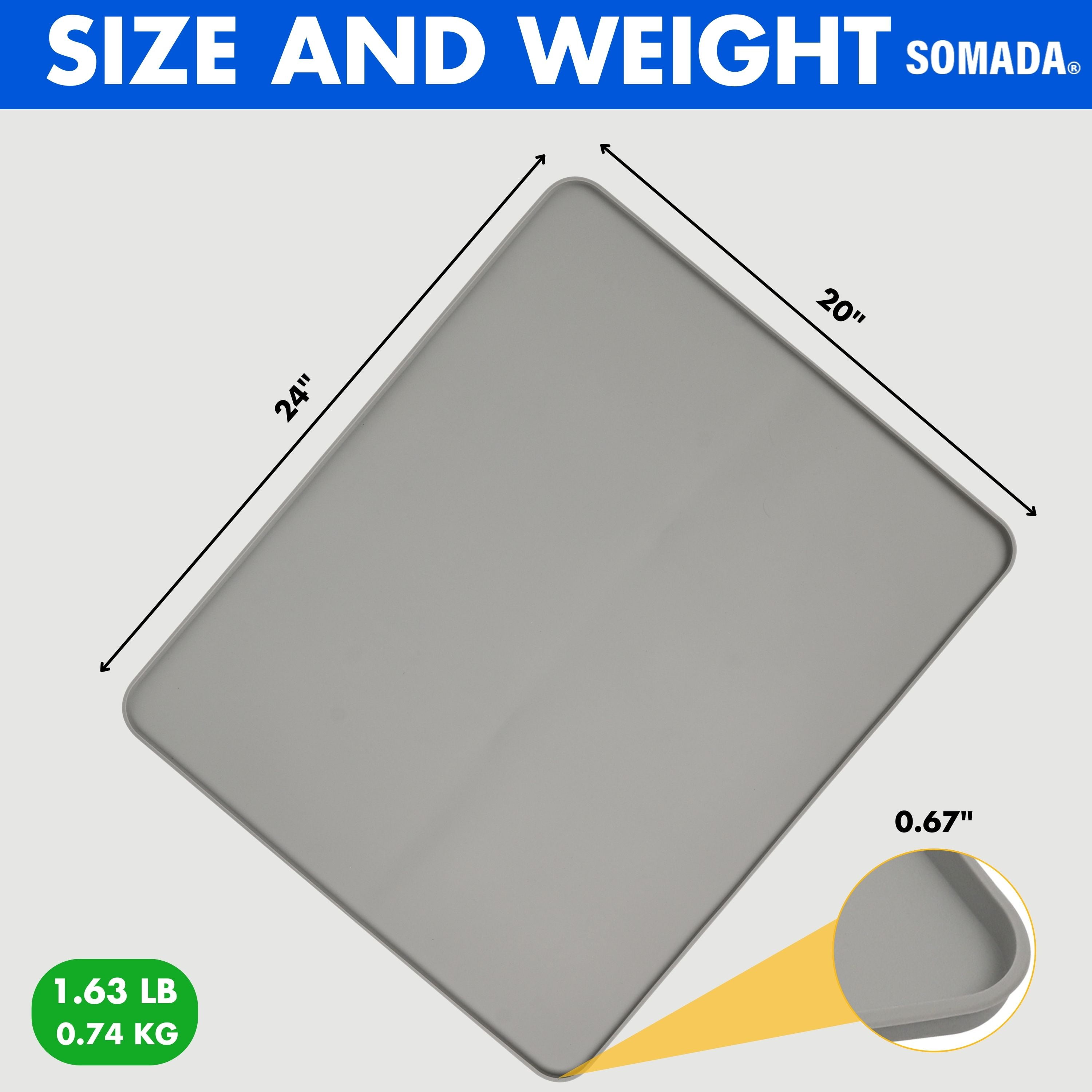 SOMADA Silicone Washer & Dryer Protector Mat 24"x20"