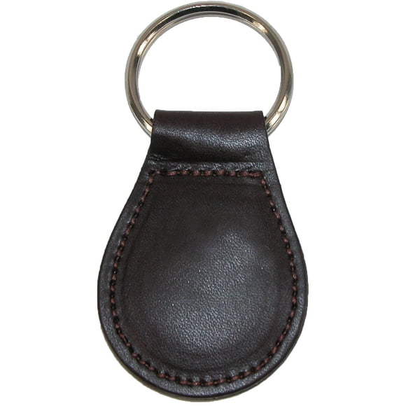 Boston Leather Smooth Leather Tear Drop Key Fob Keychain