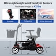 thumbnail image 5 of Mobility Scooter for Seniors & Adult, Electric Powered 4 Wheel Foldable 30 Miles Long Travel Range, Portable Ultra Lightweight Motorized Scooters, 5 of 11