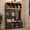Black, variant on ASTUVIA 70.9"H LED Hall Tree with Bench & Shoe Storage, 47.2"W Entryway Coat Rack with 5 Hooks & 2 Fluted Doors,5 in 1 Coat Hanger for Hallway, Living Room, White