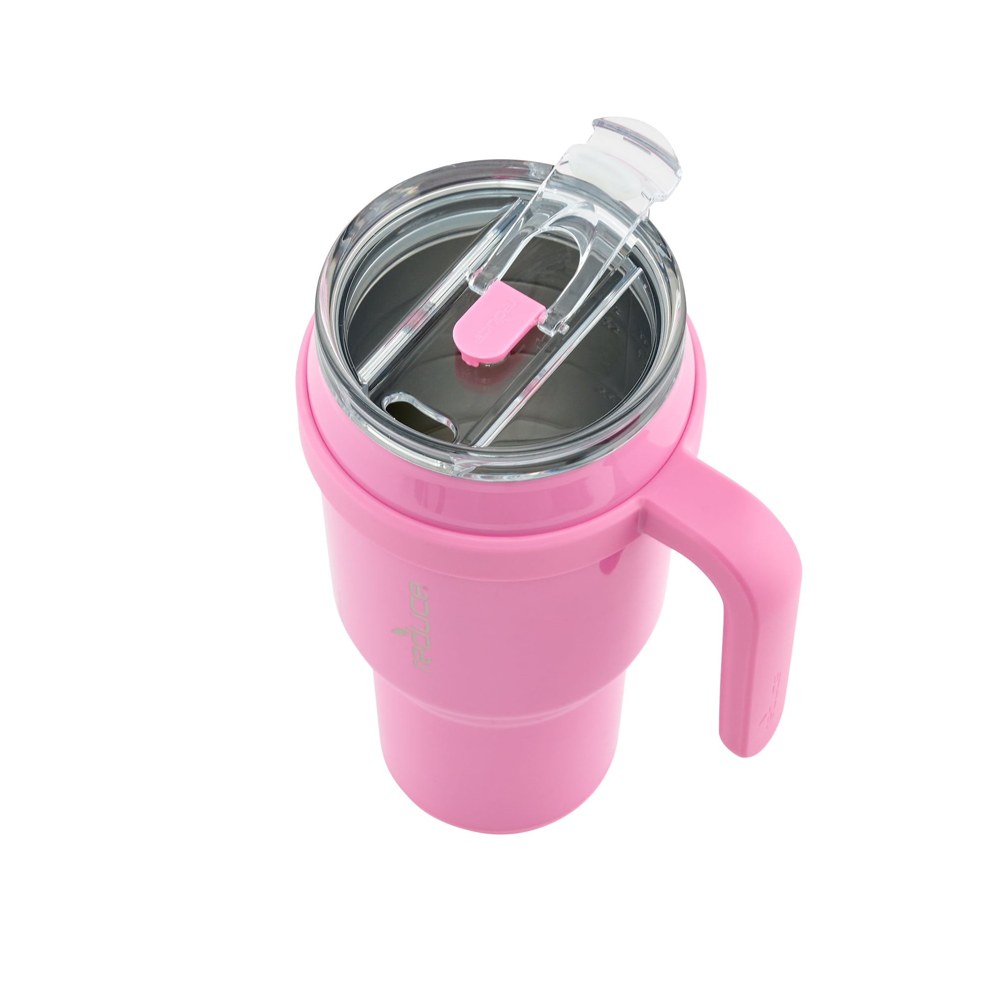 Car Tumbler Cup Tumbler with Handle 40oz Leak Resistant Lid Sealed  Stainless Steel Cup Water Bottle for Water Hot and Cold light pink
