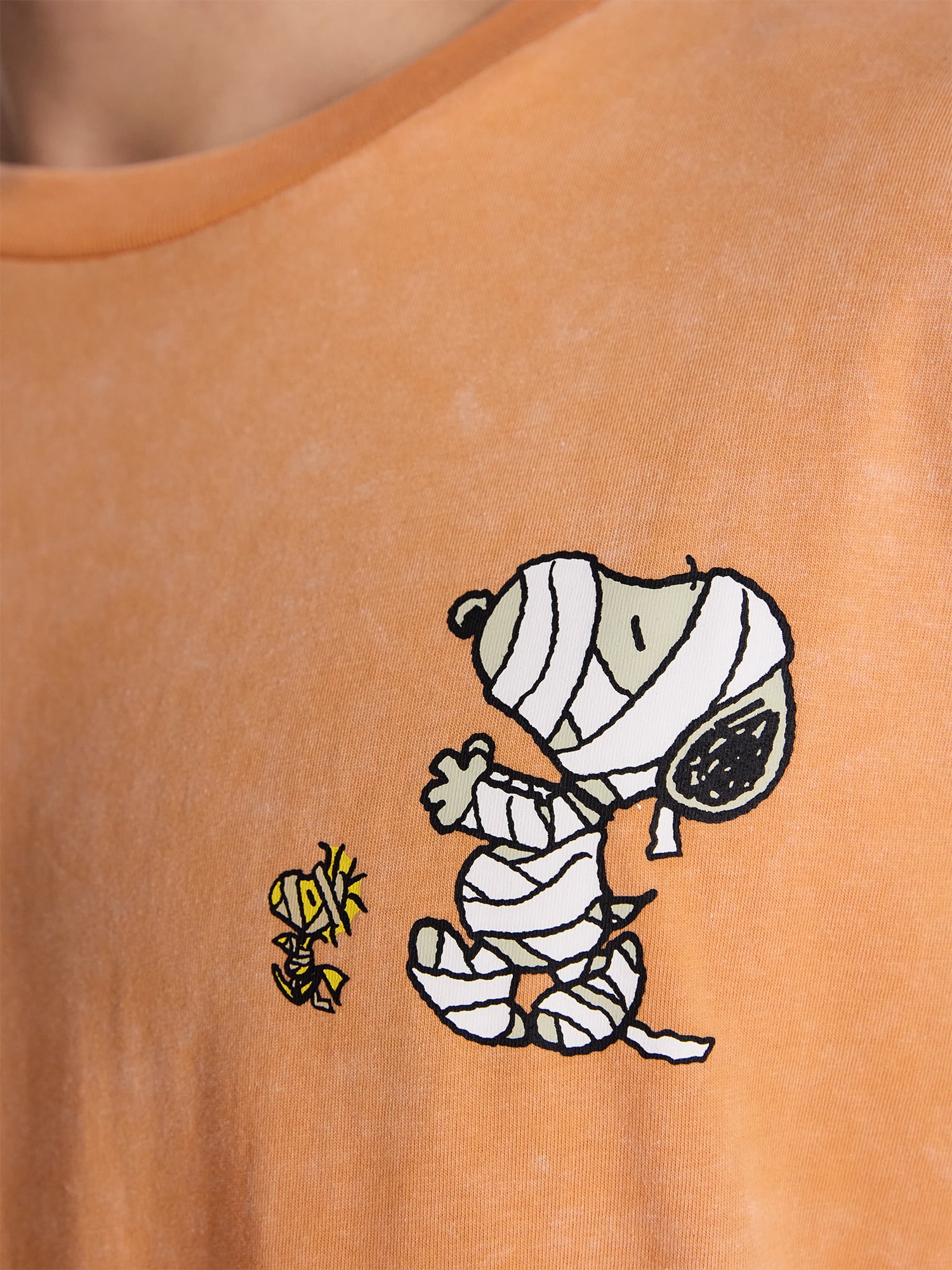 Snoopy Peanuts Men's and Big Men's Front and Back Halloween Graphic Tee, Sizes XS-5XL