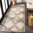 thumbnail image 2 of SAFAVIEH Martha Stewart Alecia Diamond Indoor/Outdoor Runner Rug, Beige/Brown, 2'2" x 8', 2 of 11