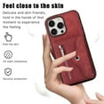thumbnail image 4 of ELEHOLD Crossbody Wallet Case for iPhone 13 Pro Max 6.7" with RFID Card Slots Zipper Pocket Kickstand Function Shockproof Purse Case with Detachable Shoulder Strap,Red, 4 of 9