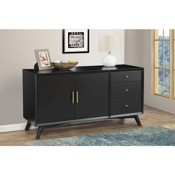 Alpine Furniture Flynn Sideboard, Black