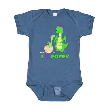 

Inktastic I Love Poppy Gift Baby Boy or Baby Girl Bodysuit