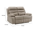 thumbnail image 5 of Hanna Power Dual Recliner Loveseat-Latte Brown Leather-USB-64 Inch, 5 of 6