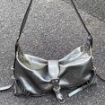 thumbnail image 2 of Bolso Hombro Retro para Mujer Cuero PU Y2K Bolso Calle Femenino Color Sólido (Plata), 2 of 9