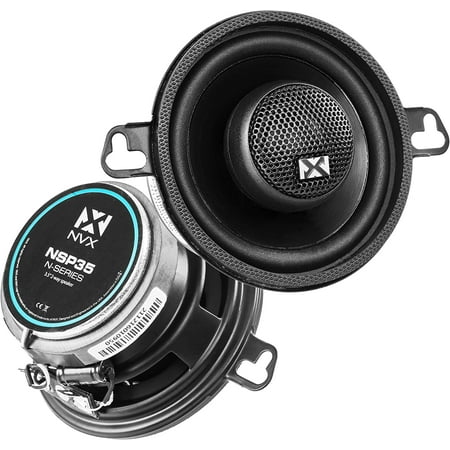 NVX NSP35 3.5" Coaxial Car Speakers 2-Way 200W Peak N-Series with 20mm Silk Dome Tweeters