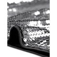 thumbnail image 5 of Blusa de lentejuelas Allegra K Disfraz de navidad sin mangas Negro Plata XS, 5 of 5