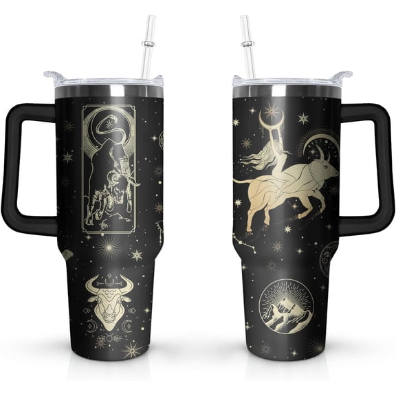 Constellation Tumbler with Lid and Straw, Sagittarius Tumbler, Goth Tumbler, Constellation Cup/Mug, Zodiac Gifts for Men Women, Constellation Gifts, 40oz Skinny Tumblers with Lids and Straws