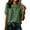 Green,#021, variant on Women's Summer Linen Shirts Short Puff Sleeve Button Up Peter Pan Collar Cute Blouses Dressy Casual Linen Tops,S