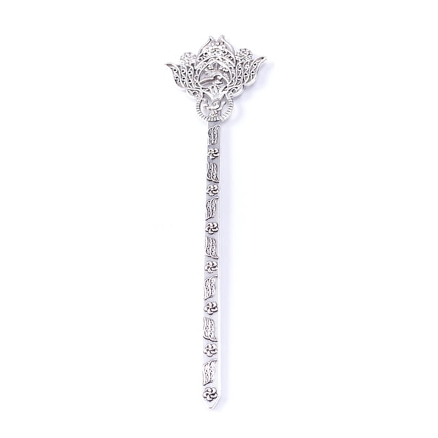 Qarigey Marcadores de libros con colgante, artesanías de bricolaje Vintage, Clips de libro elegantes, herramientas de peinado femenino, líneas de arte, Accesorio para el cabello Plata antigua Qarigey AP009878-02B