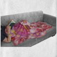 thumbnail image 6 of Lantern Soft Flannel Fleece Throw Blanket, Chinese New Year Theme Cherry Blossom Auspicious Celebration Print, Cozy Plush for Indoor and Outdoor Use, 60" x 80", Pale Pink Yellow, by Ambesonne, 6 of 6