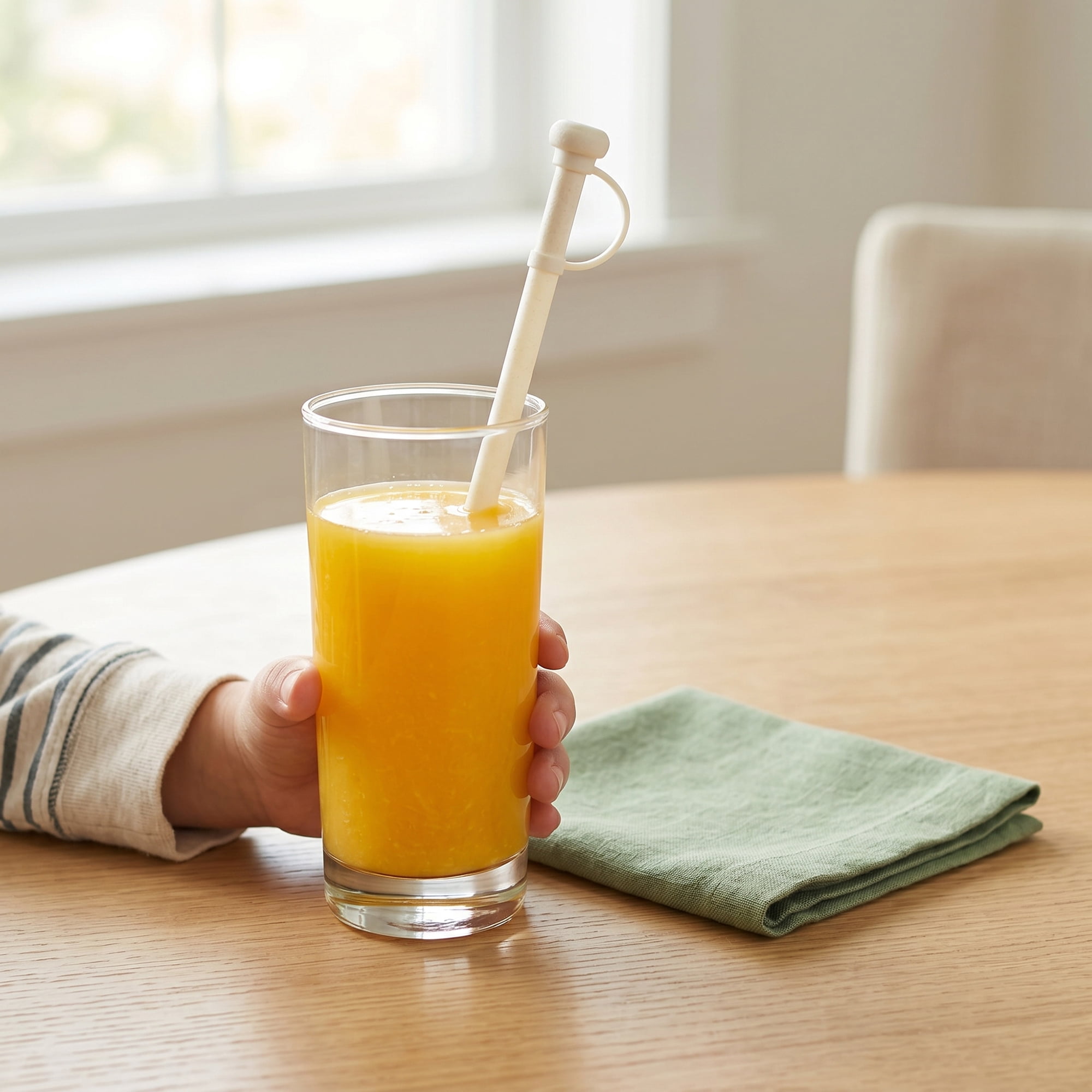 Unique Bargains 8Pcs Reusable Durable Silicone Dishwasher Safe Straws Beige