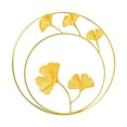 thumbnail image 1 of Vaidha Living Room Gold Round Ginkgo Leaf Metal Wall Hanging, 1 of 2