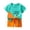 Light Green, variant on Sopiago Toddler Baby Clothes Boy 3 6 12 18 24 Months 2T 3T 4T 5T Boys Summer Outfits Retro Animals Tee Shirts T-Shirt Shorts Set Pajamas Boys Light Green,18-24 Months