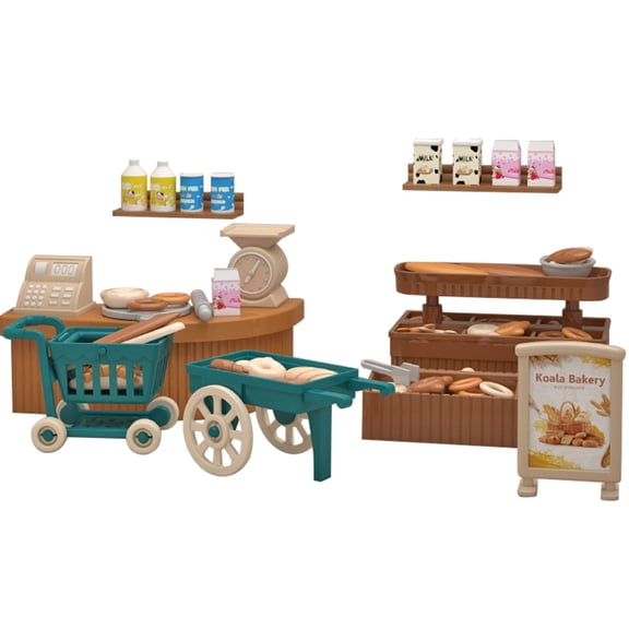 EUBUY Dollhouse Mini Home Model Set Miniature Scene Accessories Doll House Toys for Children Girls Gift Set