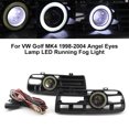 thumbnail image 5 of 1 Paire Voiture Automatique Blanc Lumière de Brouillard Grilles avant Remplacement pour MK4 1998-2004 Ange Yeux Lampe LED Course Lumière de Brouillard, 5 of 5